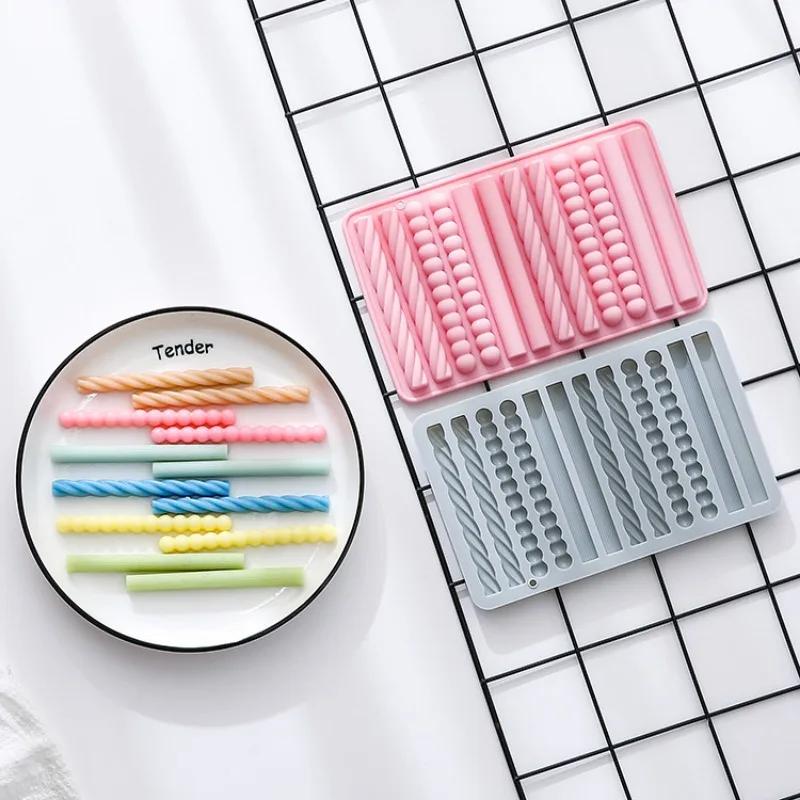 Multifunctional Long Stick Modeling Silicone Mold, Energy Cheese Stick, Cake Mold, Baking Accessories, 12 with 3 Different Forms
