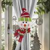 Santa Claus Snowman Christmas Curtain Buckle Set of 2 Curtain Tie Decoration  Holiday Decor