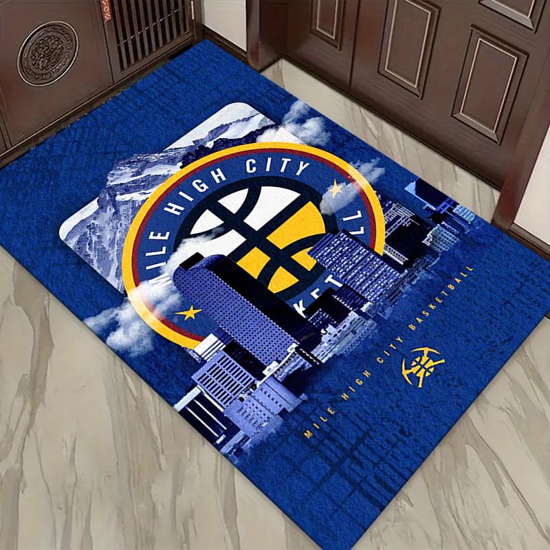 Denver Nuggets Carpet Rug for Living Room Bedroom Home Sofa Decoration,Kids Play Non-slip Floor Mat