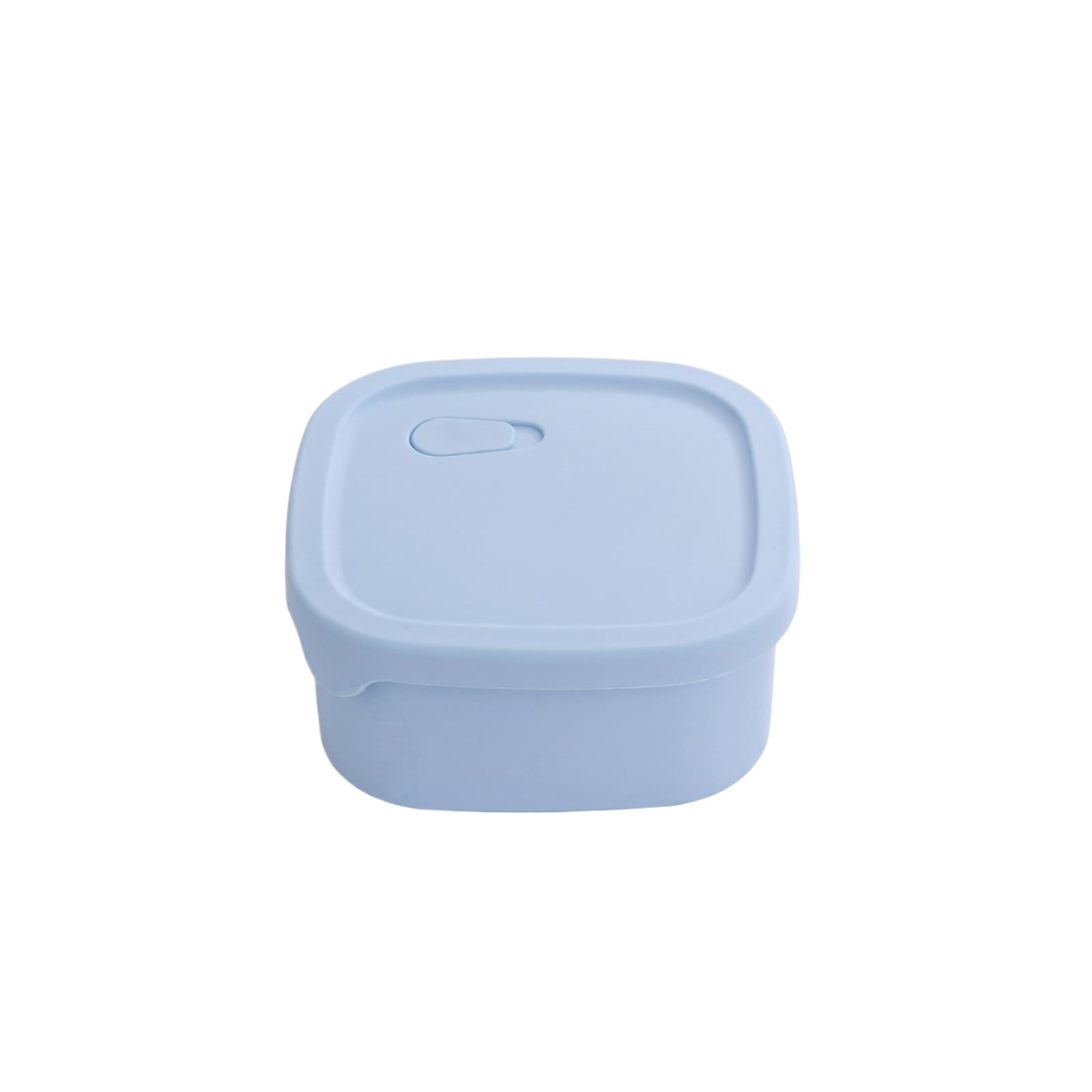 

Foldable Lunch Box Microwave Safe Bento Box with Compartments Leak Proof Food Storage Container Suitable for Students and Office Workers One Size синий