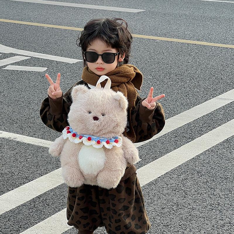 

Плюшевый Стильный Мягкий Рюкзак для Малышей с Восхитительным Дизайном Животного хаки