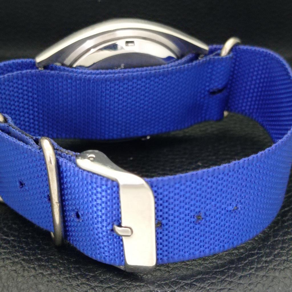 USED VINTAGE SEIKO 5 AUTOMATIC 7009A JAPAN MENS BLUE COLOR DIAL WATCH A434607-2 R121-a434607