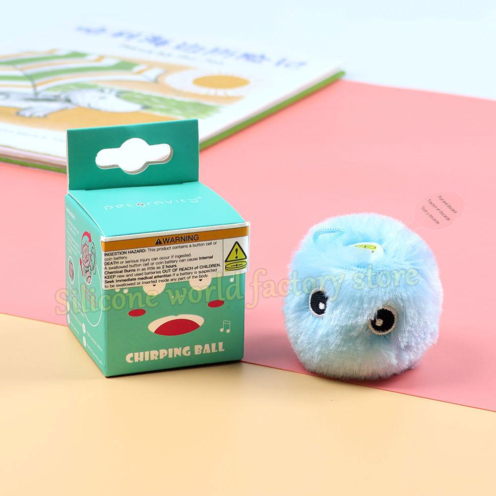 Silicone World Plush Electric Interactive Ball Cat Toys Pet Touch Sounding Pet Supplies Catnip Training Toy Squeak Toy Ball