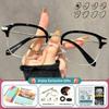 CLLOIO Simple Classic Half-Frame Myopia Prescription Reading Glasses Women Small Frame Anti Blue Ray Progressive Optical Eyeware