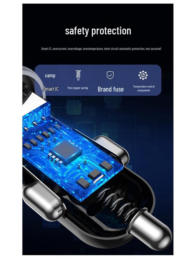 100W rychlá nabíječka do auta pro Apple, Samsung, Huawei - kompatibilní s PD pro mobilní telefony a notebooky