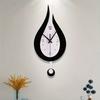 1 Stück Acryl-Wanduhr, Wanduhr im Tropfen-Schaukel-Design, geräuschlose Uhr, Dekoration für Wohnzimmer, Schlafzimmer