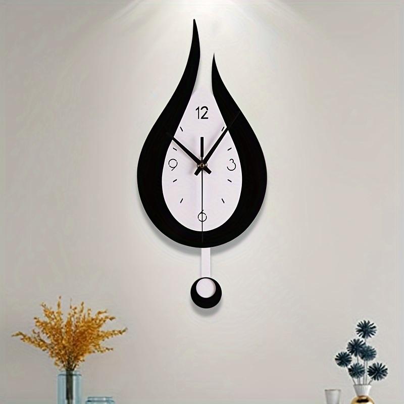 1 Stück Acryl-Wanduhr, Wanduhr im Tropfen-Schaukel-Design, geräuschlose Uhr, Dekoration für Wohnzimmer, Schlafzimmer