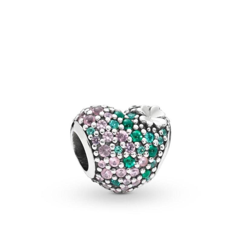 New Hollowed Out Heart-Shaped Charm Bead Fits Perfectly With Original Decorative Bracelet Women'S Jewelry Amulet Copper