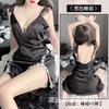 Sexy Lace Perspective Temptation Halter Pajamas Solid Color Suspender Pajamas Women's Loungewear Set