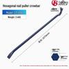 Heavy-Duty Hexagonal Pry Bar with Nail Puller