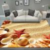 3D Floor Mat Rugs Kitchen Beach Waves Runner Carpet Kitchen Washable Non-slip Living Room Carpet Marine Bath Mat Absorbent