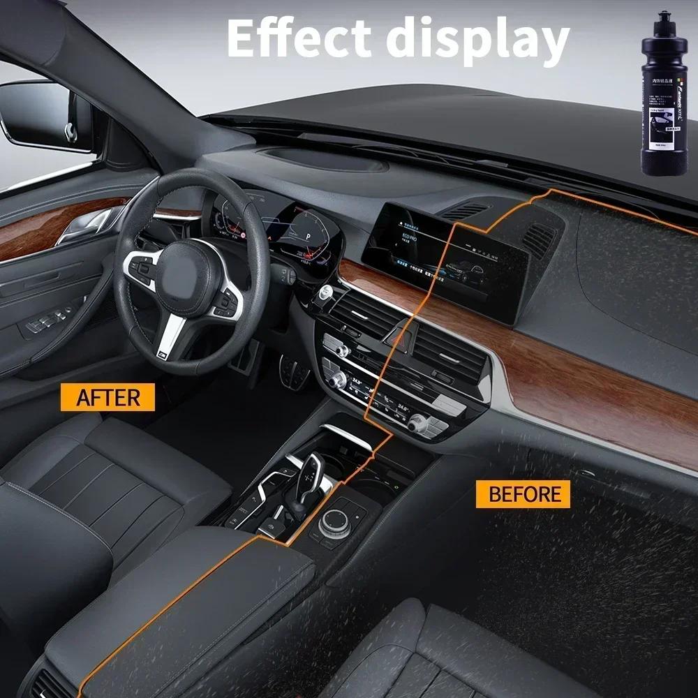 Car Interior Cleaner Agent Roof Fabric Flannel Leather Seat Cleaner Car Seat Cleaning Wax Leather Coating Polishing Spraying Wax