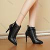 Fashion Temperament Women's Shoes High-heeled Fashion Ankle Boots Pointy Head Female 2025 Spring Autumn Thin Heels Short Boot Large Size