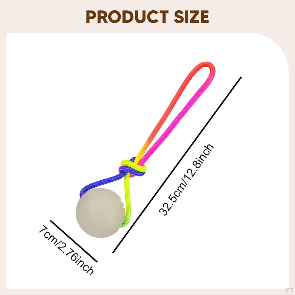 Dog Training Ball On Rope Toy Fit Small Medium Large Dogs, Soft, Exercise and Reward