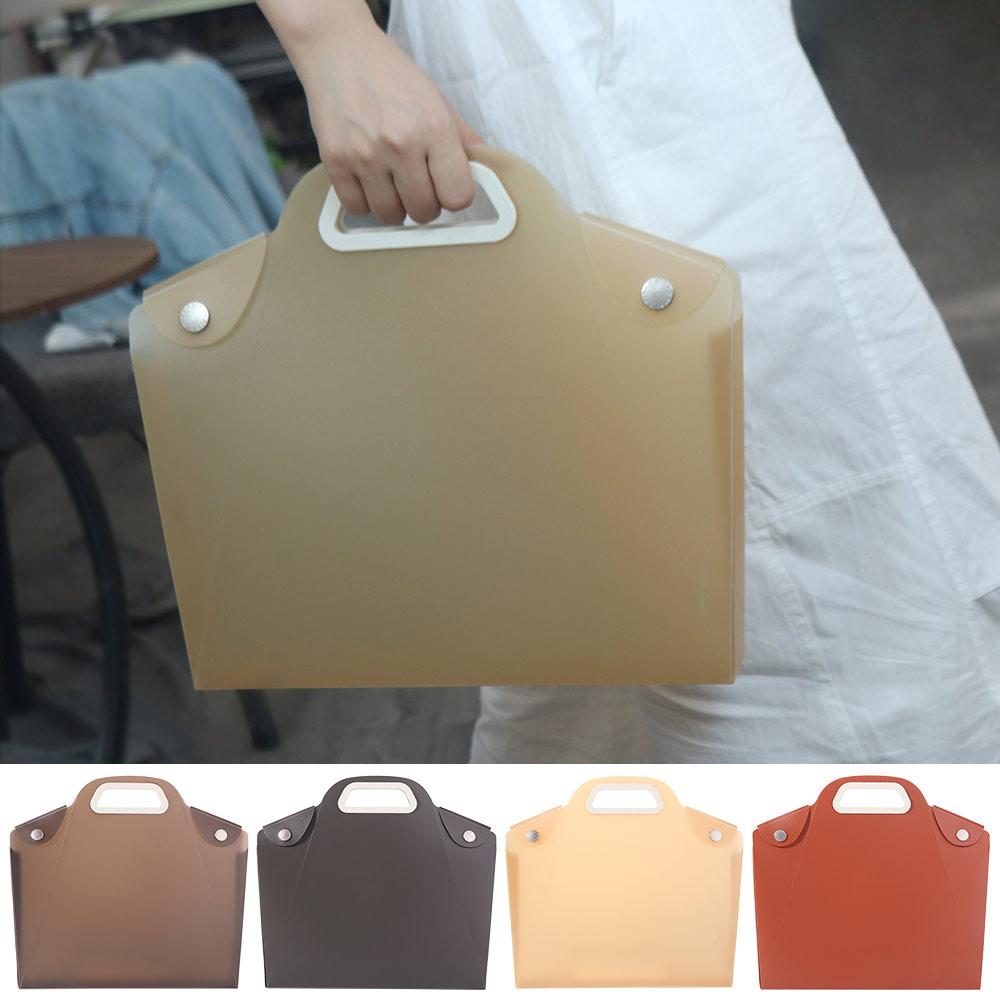 Waterproof Clear Project Folders Multicolor File Storage Bag Simple Style Data Bags  Students