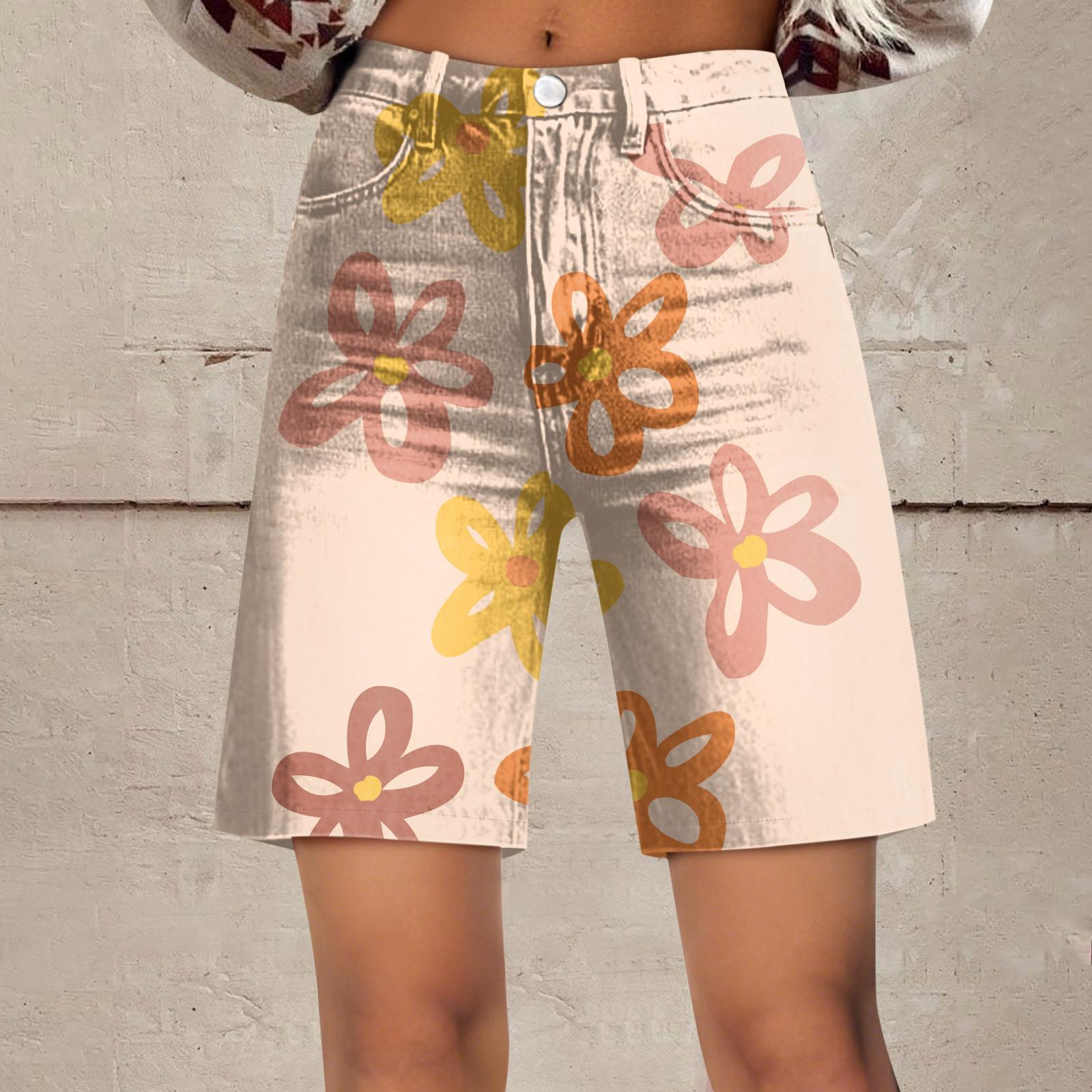 

Женские модные повседневные брюки, широкие брюки, шорты M бежевый