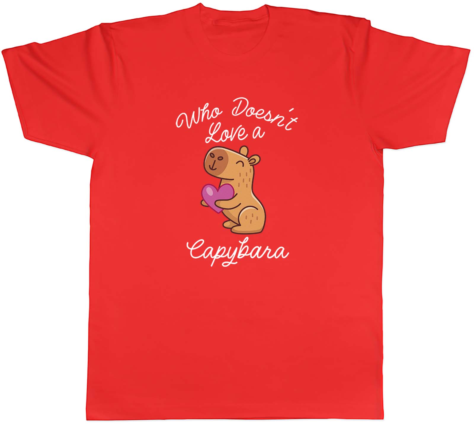 Who Doesnt Love a Capy Unisexs TShirt Funny Capybara Tee Gift S