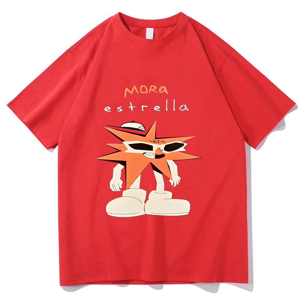 

Mora Estrella One Sided T-shirt Cotton Unisex Garment Fashion Versatile Tee Shirt Harajuku Design Casual Tops Clothes XXL