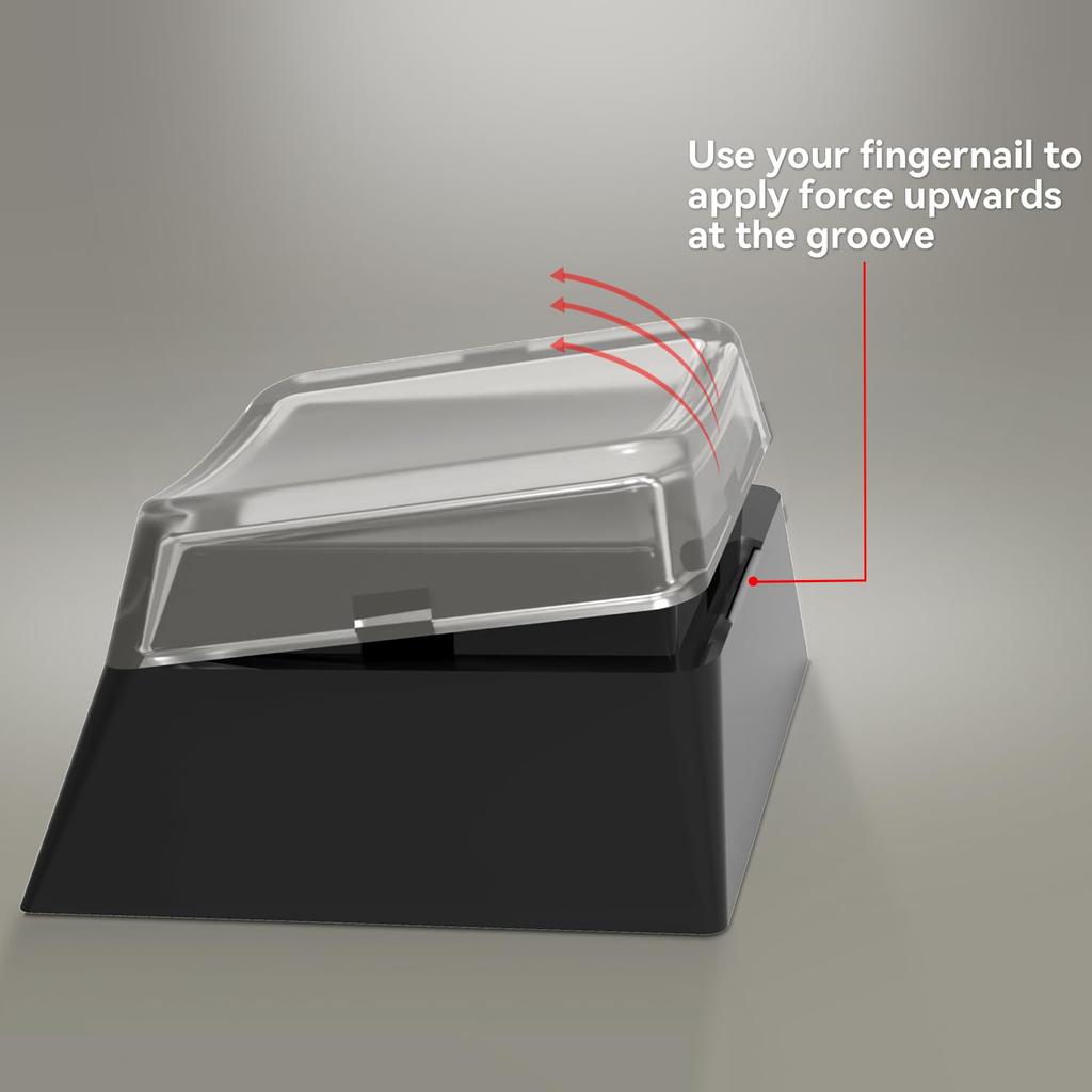 BTXETUEL Instant Custom Double Layer Keycaps with Transparent Cover Caps for DIY Removable Stickers and Paper Cuts Compatible with Cherry MX Switches