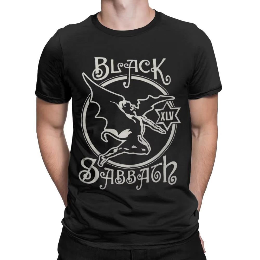 Black Cool Sabbaths Printed T Shirt for Men Women Cotton Crazy TShirt Crew Neck Tee Shirt Male Short Sleeve Top Graphic Printed