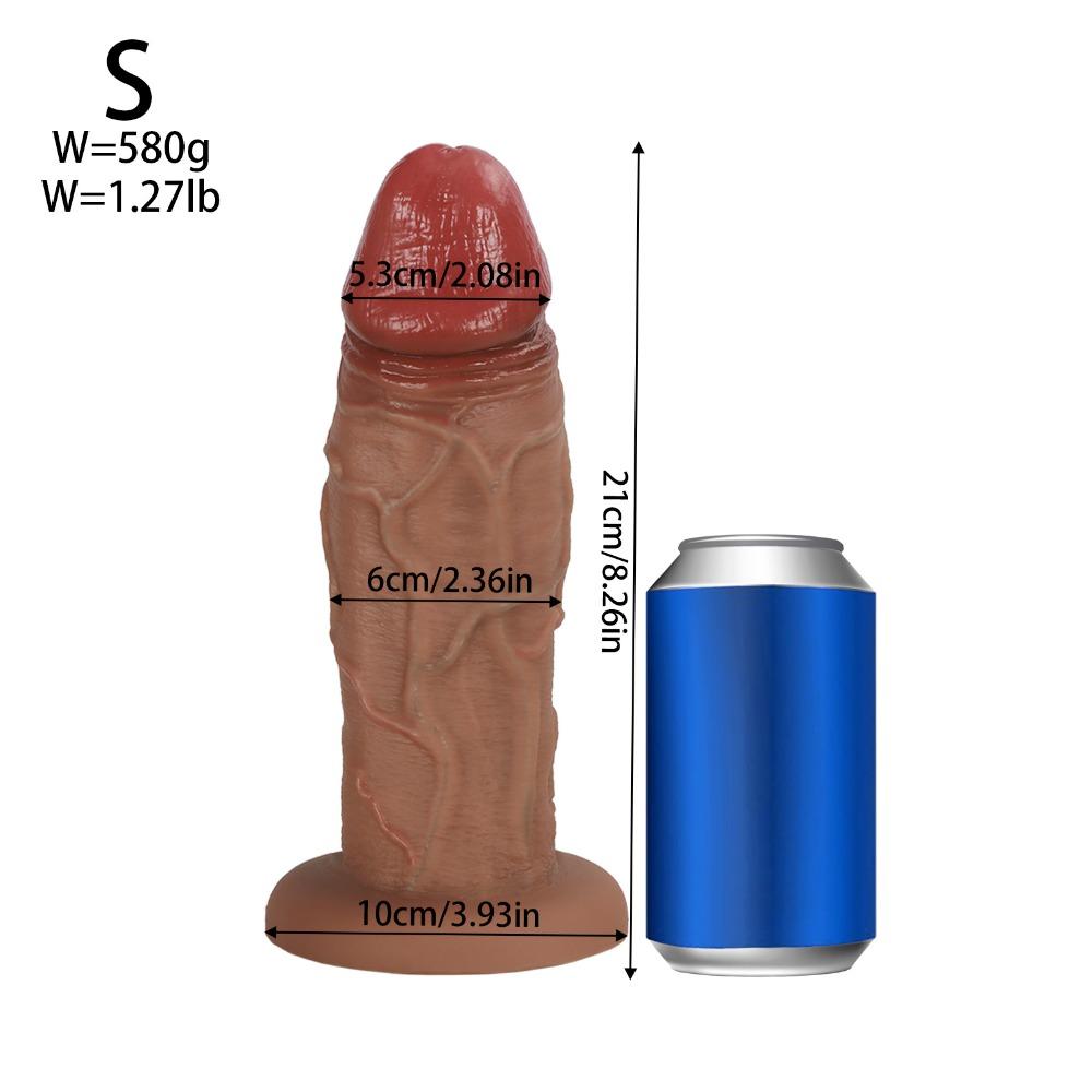 Ultra Large Realistic Dildo Liquid Silicone No Balls Female Masturbation Adult Toy