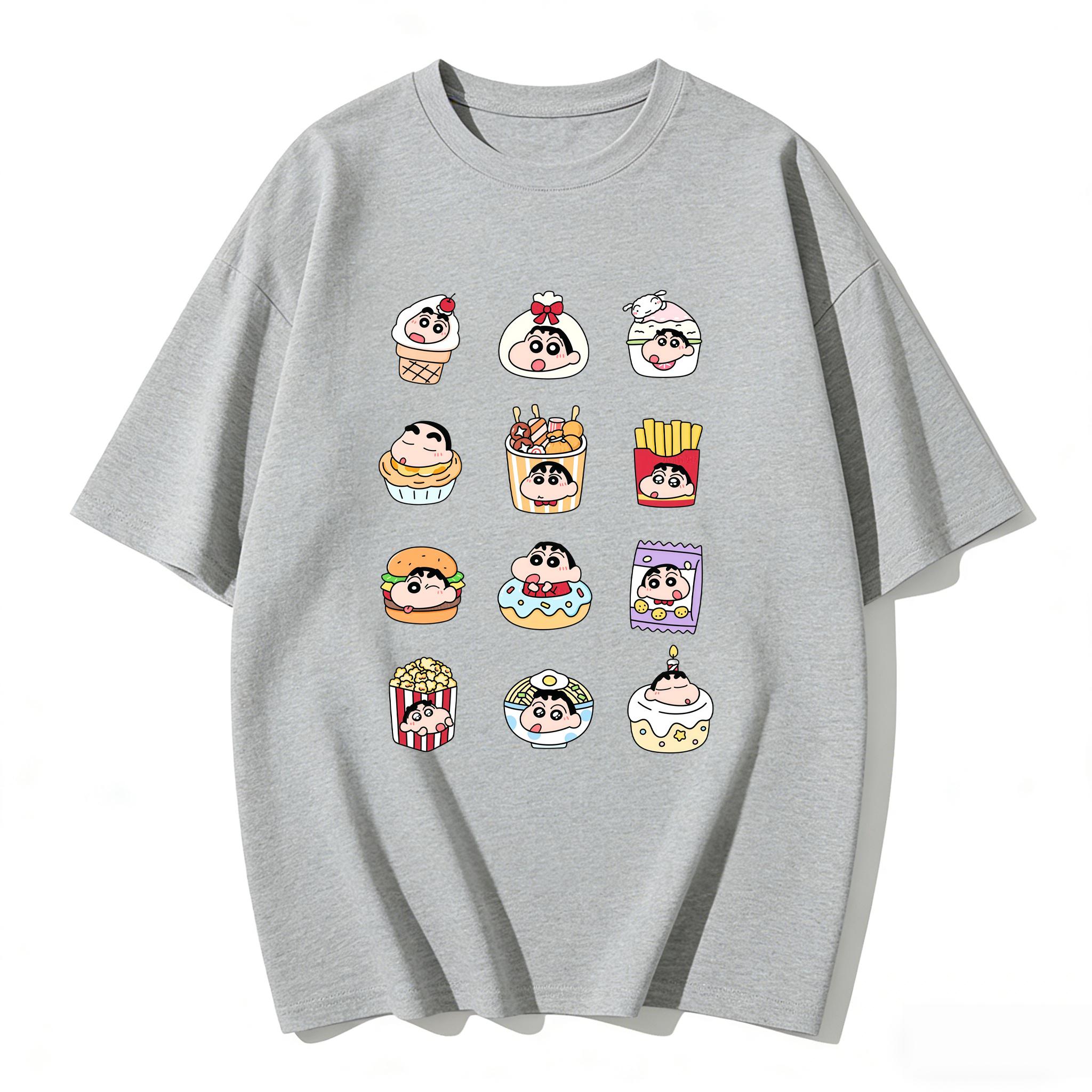 

Crayon Shinchan Cute Cartoon T Shirt Couple Clothes Family Matching Tee Summer Casual Short Sleeve Cotton Top Fashion Streetwear S