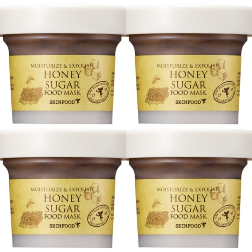 SKINFOOD Honey Sugar Food Mask Pack 120g*1Pc/2Pcs/4Pcs
