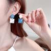 Women's Light Luxury Design Elegant Irregular Geometric Square Earrings Fashionable And Versatile Niche Design Earrings