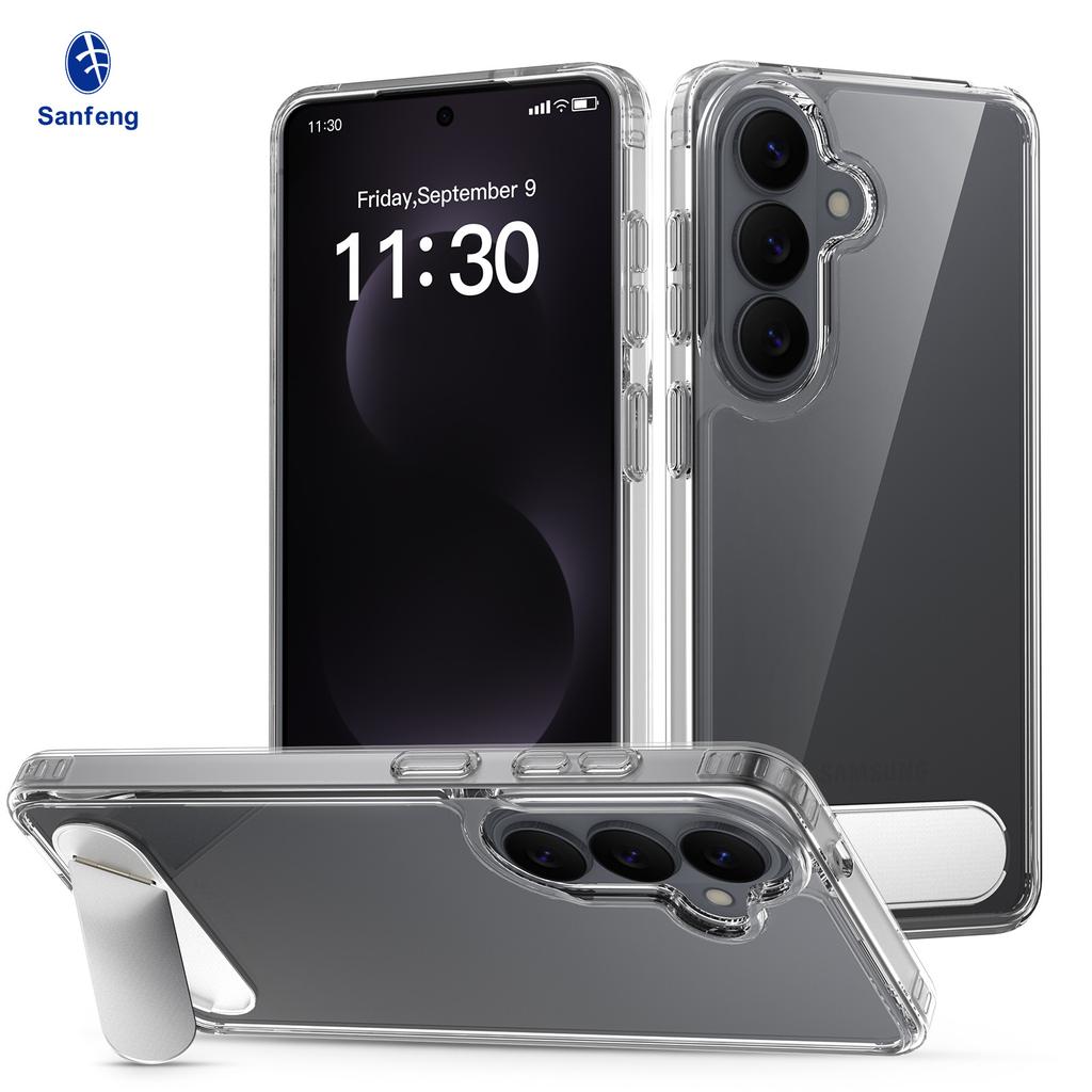 Applicable to Galaxy S26 series transparent bracket mobile phone case s25plus anti-drop tpu protective case
