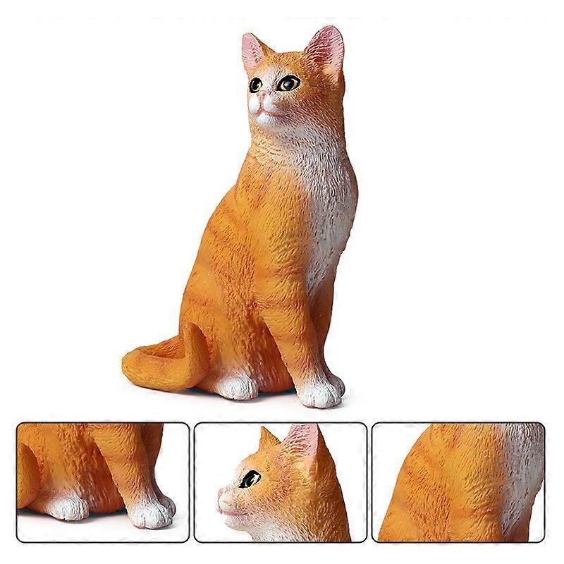 Velké figurky žlutých koček Divoká zvířata Model kočky Domácí mazlíček Sbírka Poznávání Vzdělávací hračky pro děti Dárek Domácí dekorace Dárky pro děti