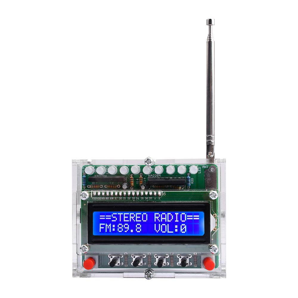 DIY Radio Electronic Kit RDA5807 Digital FM Radio Receiver 87-108MHZ Component Soldering Project Practice LED Flashing Light