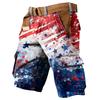 Men's Independence Day Printed Multi Pocket Workwear Shorts