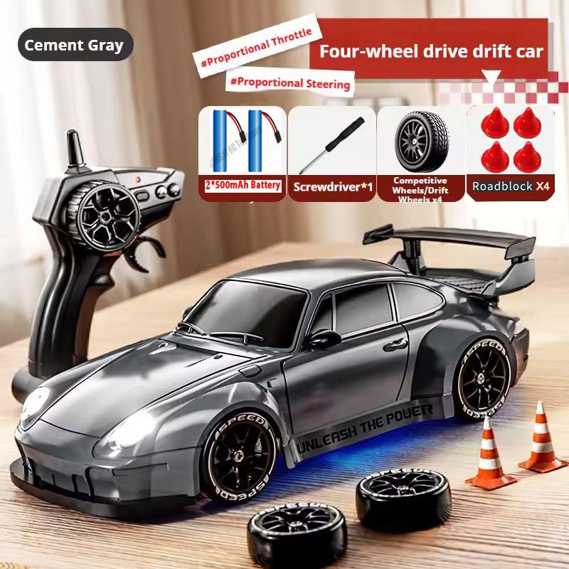4WD RC Drift Car With LED Light 2.4G Radio 20KM/h High Speed Remote Control Racing Cars Vehicle Model Toy Gift for Boy Girl Kid