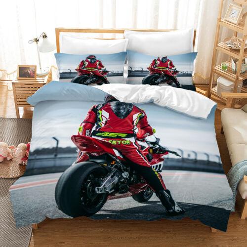 Motorbike Motocross 3D Printed Bedding Set 2/3PC Duvet Cover & Pillowcase(s)