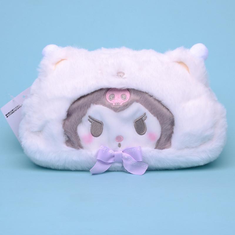 

Bear Sanrio Polar Cinnamoroll Pochacco Kuromi Girl Plush Makeup Bag Storage Bag Kuromi