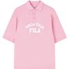 American Series Letter Print Casual Loose Short Sleeve Polo Shirt Unisex Polo Shirts Light-Sand-Pink F11U329105FPK
