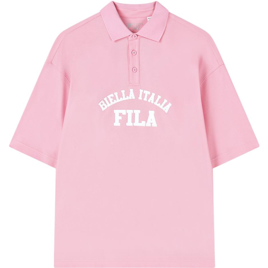 

FILA American Series Letter Print Casual Loose Short Sleeve Polo Shirt Unisex Polo Shirts Light-Sand-Pink F11U329105FPK S