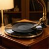 Plattentellerauflage mit Vinyl-Schallplatten-Design | Retro, Kompakt, Anti-Rutsch-Rillen, für