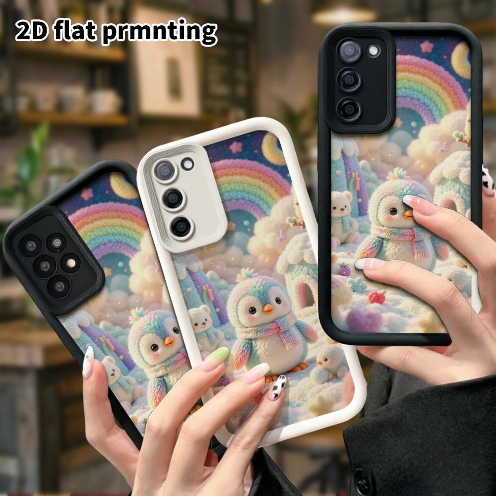 Phone Case: 2D Flat, Fits Samsung Galaxy A34 A35 M05 M06 S20 S22 S21 FE Plus 5G Protective Case, Frozen Penguin Kingdom, Perfect Christmas and Hallowe