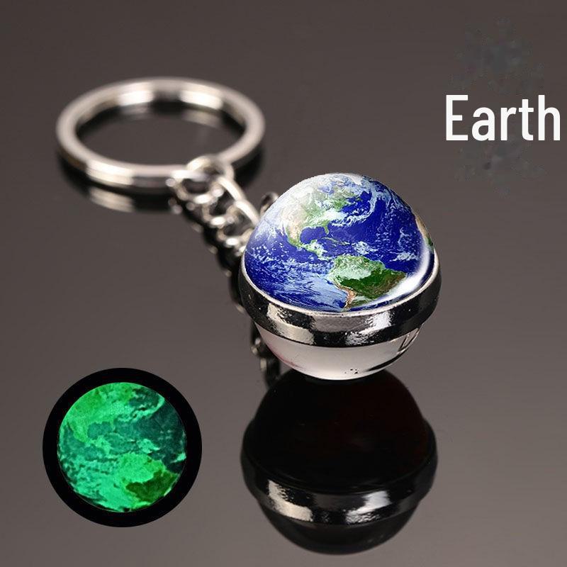 

Двусторонний брелок для ключей Crystal Galaxy с дизайном планет и Луны