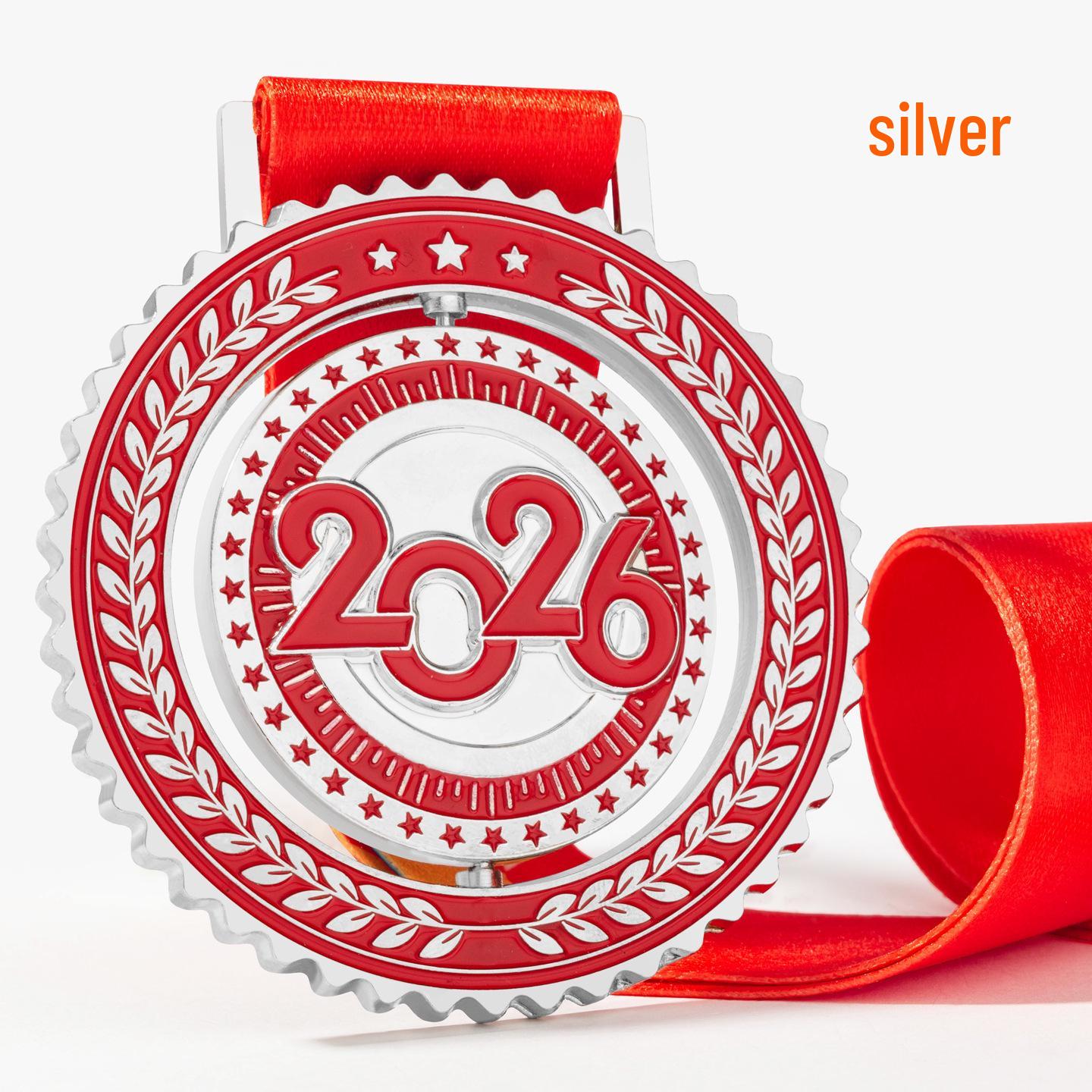2026 Rotating 360° Custom Metal Marathon Medal