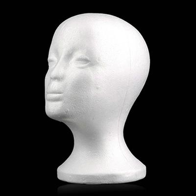 Female Head Model Foam Mannequin Head Hats Glasses Wigs Display Stand for Home Salon Store