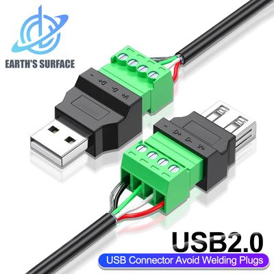 USB2.0-Anschluss Vermeiden Sie Schweißen Stecker Typ A Adapteranschluss Buchse USB Typ A 4-polig Stecker/Buchse 4-poliger Schraubklemmenstecker