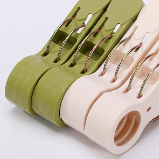 Yousheng 4Pcs Beach Towel Clips Multipurpose Laundry Pins with Anti-Slip Spring Mechanism Portable Heavy Duty Clothes Drying Clips