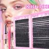 36 Rows 9-16mm Length 3D Faux Mink Lash Bond and Seal Fake Eyelash  Makeup Enhancement