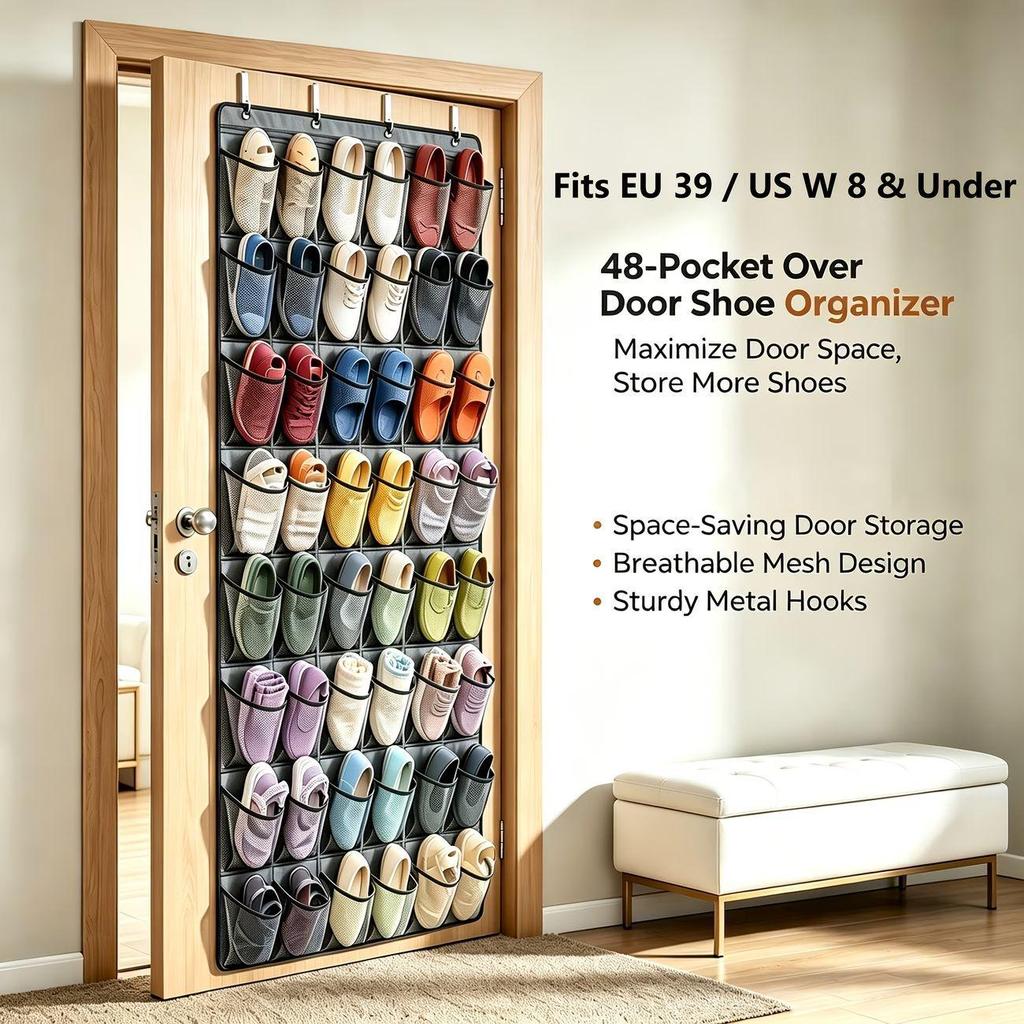 Temu Wall-Mounted Multifunctional Hanging Shoe and Sundries Storage Bag