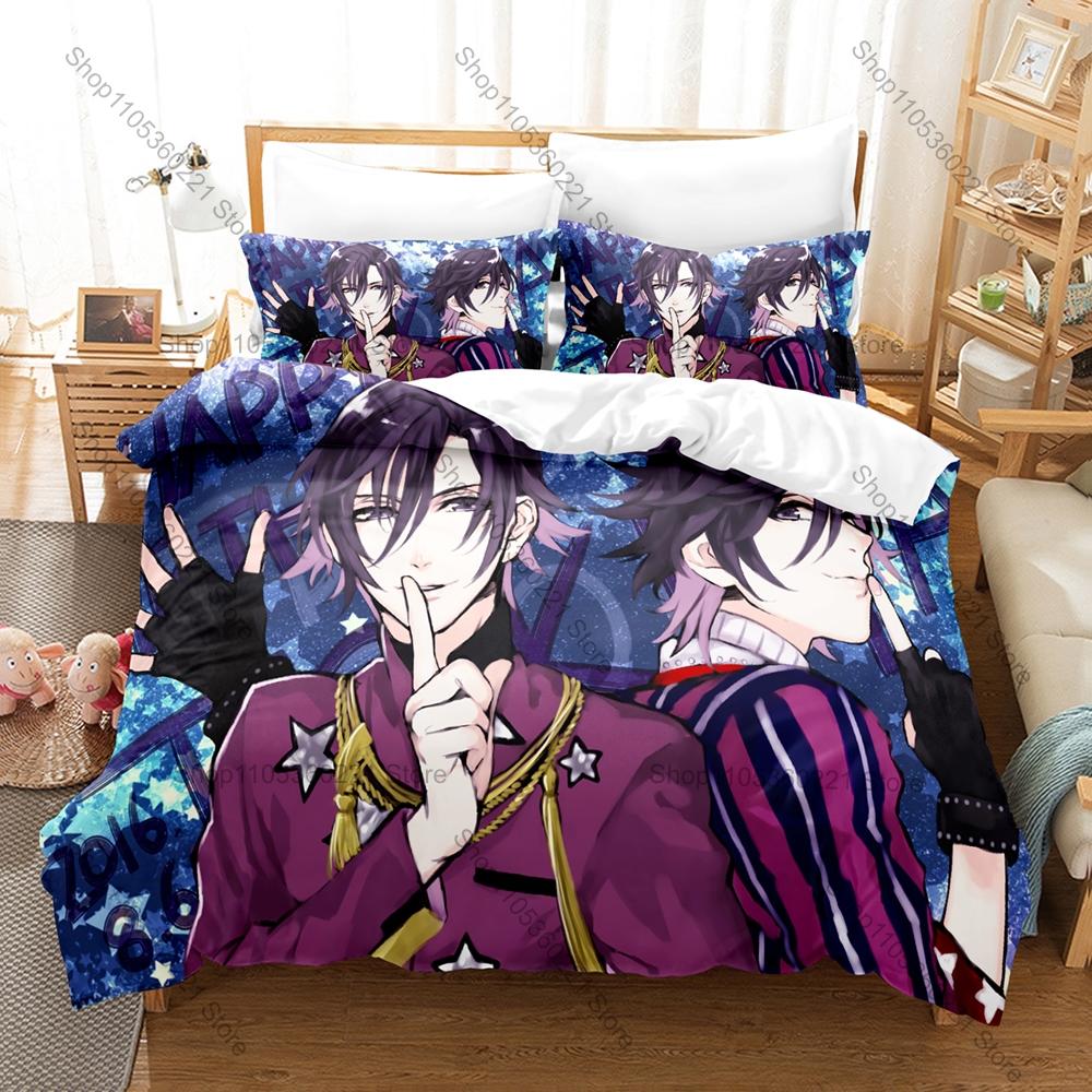 Uta No Prince-sama 3PCS Bedding Set STRISH Idol Print Soft Microfiber Duvet Cover Pillowcase