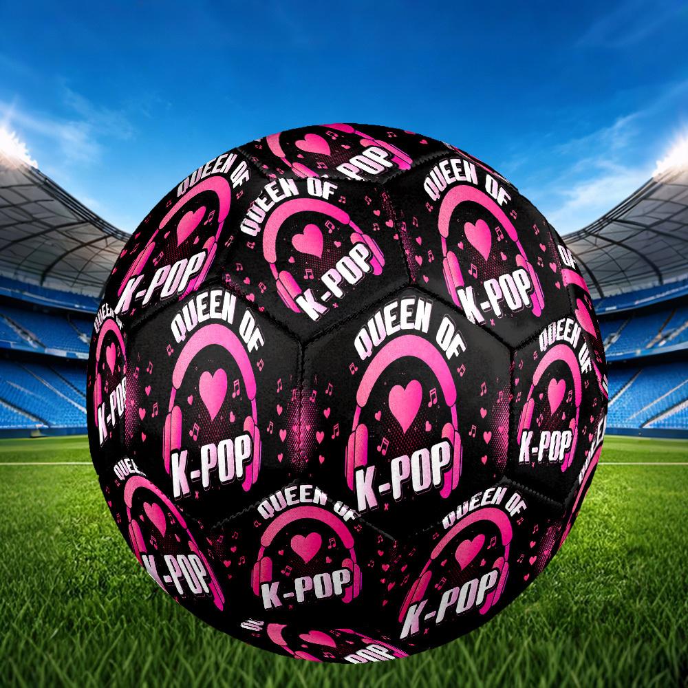 1pc Queen Kpop Size 5 Soccer Ball Professional Match Training Football Indoor &Outdoor Sports Ball Lightweight Durable c6564