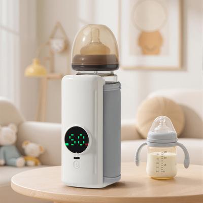 Baby Bottle Warmer Rechargeable Cordless Breast Milk Warmer Adjustable Temperature Fast Heating Baby Feeding Warmer for Breast Milk