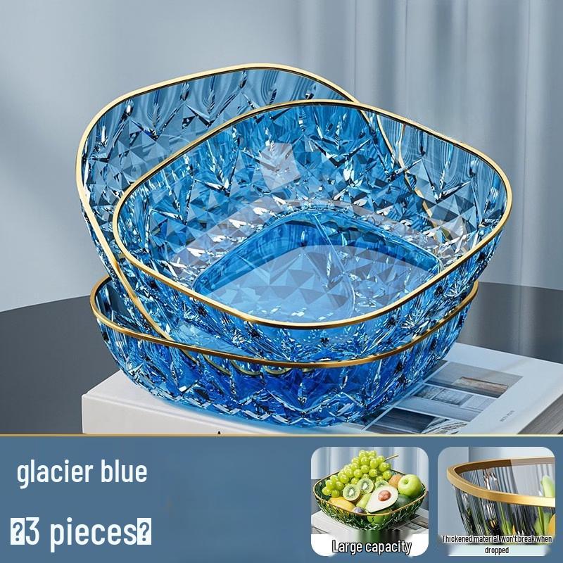 Chinese Style Thickened Ceramic Fruit Bowl Set